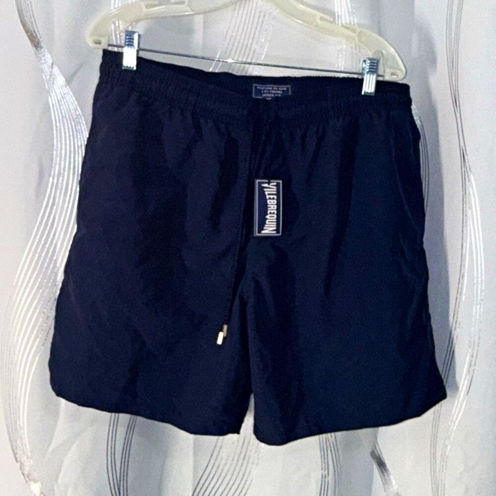 Vilebrequin men’s size 2XL Navy Solid Swim Trunks